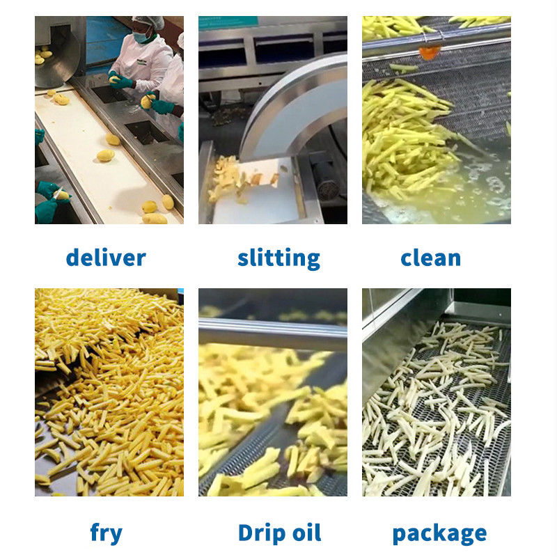 Zastosowana, w pełni automatyczna linia produkcyjna chipsów ziemniaczanych Maszyna do mycia / smażenia / pakowania frytek ziemniaczanych